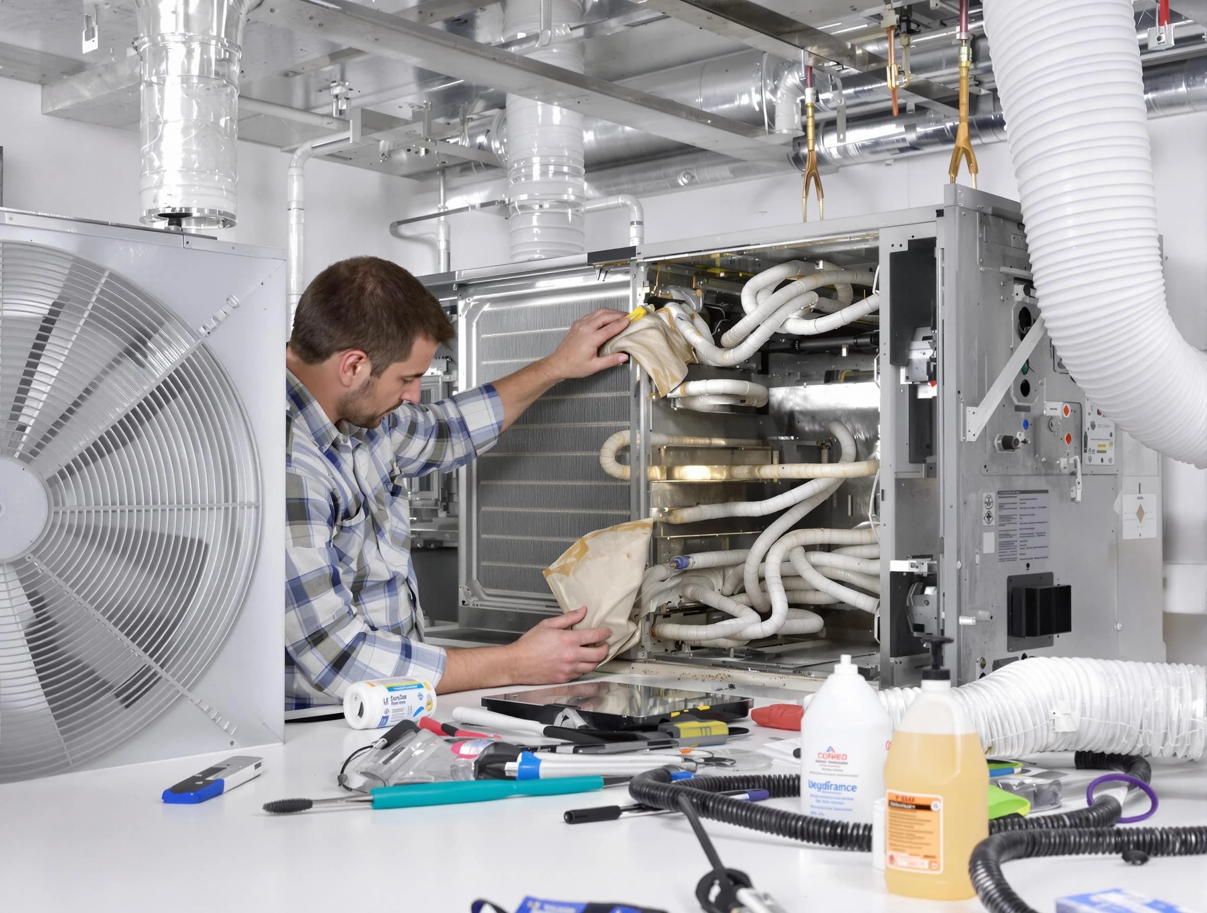 New Kensington Air Duct Cleaning specialist performing precision AC coil cleaning in New Kensington