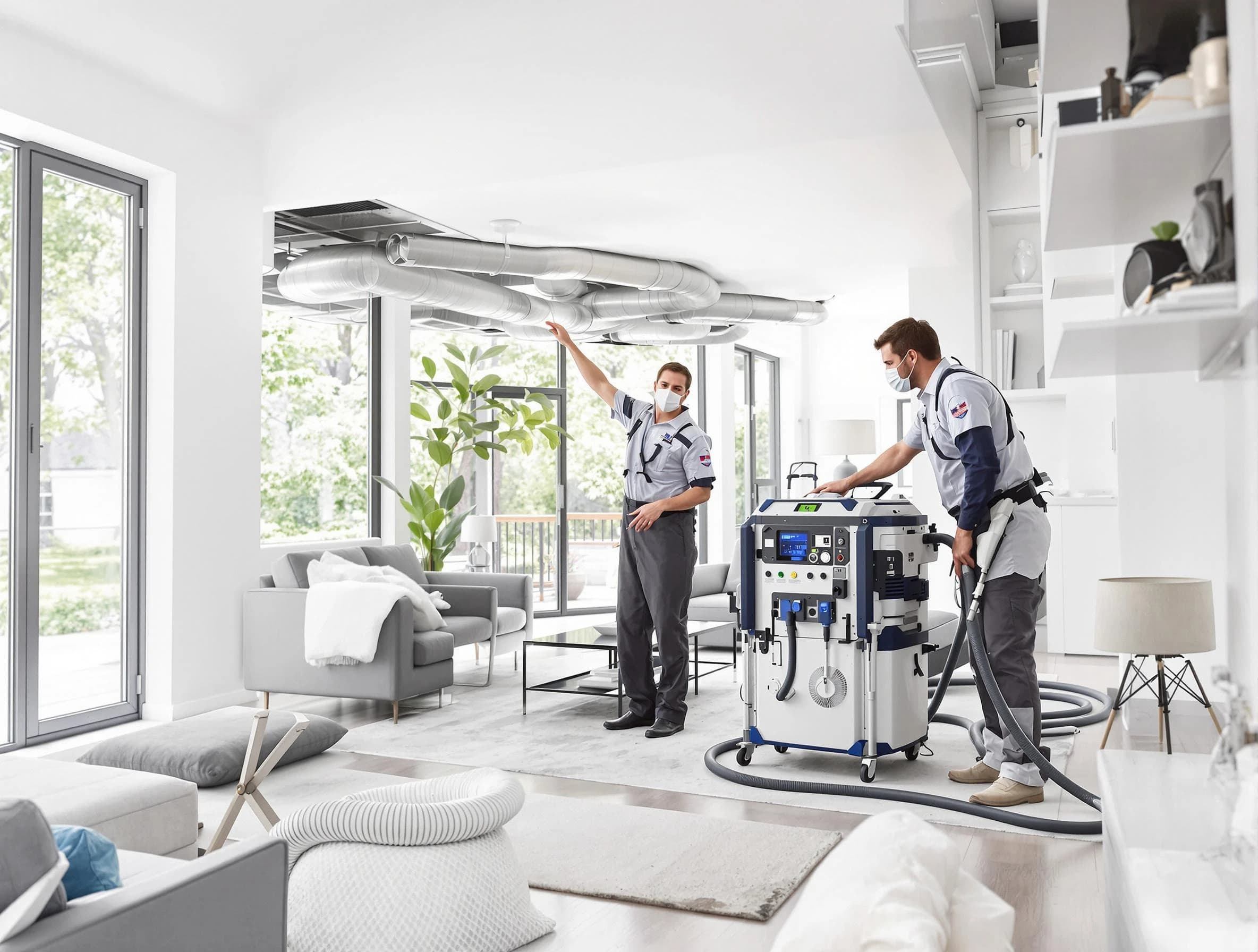 New Kensington Air Duct Cleaning professional conducting pure air duct cleaning with state-of-the-art equipment in New Kensington