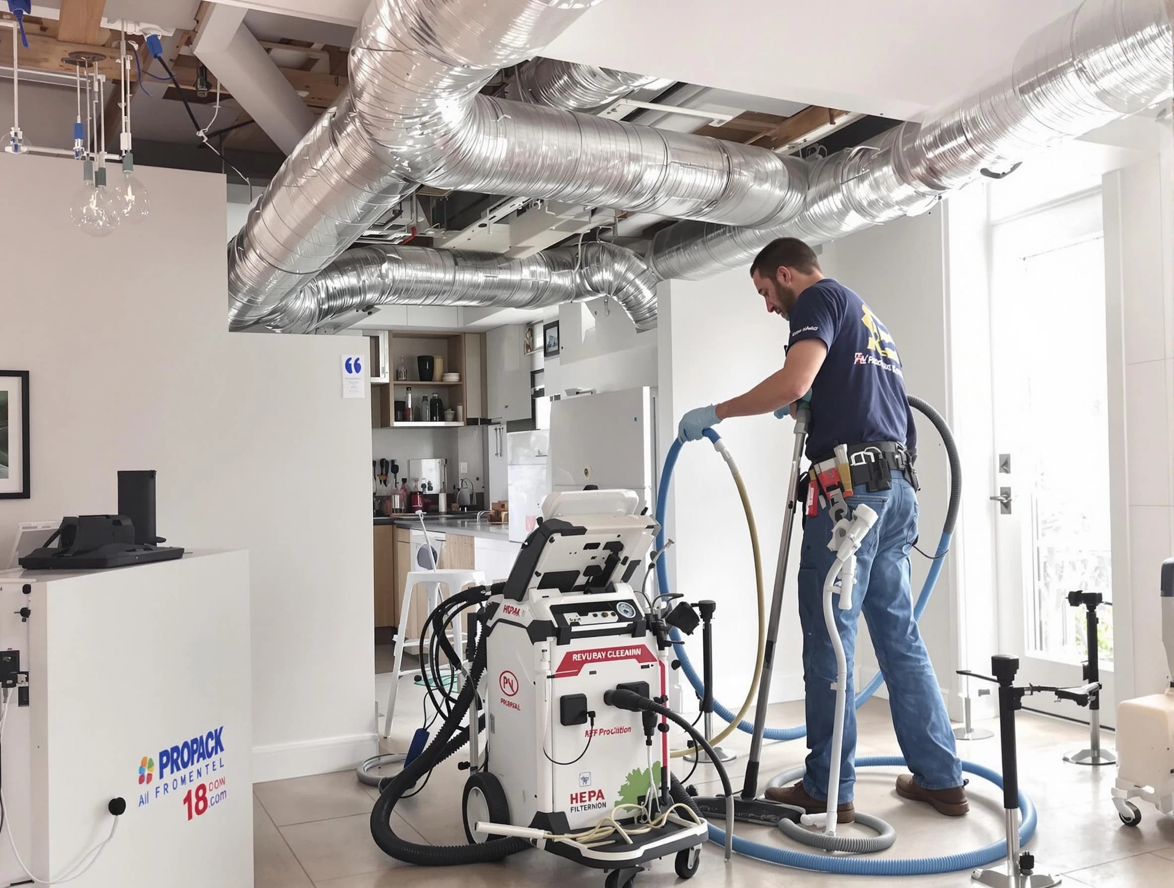 New Kensington Air Duct Cleaning technician performing advanced pure duct cleaning with specialized equipment in New Kensington