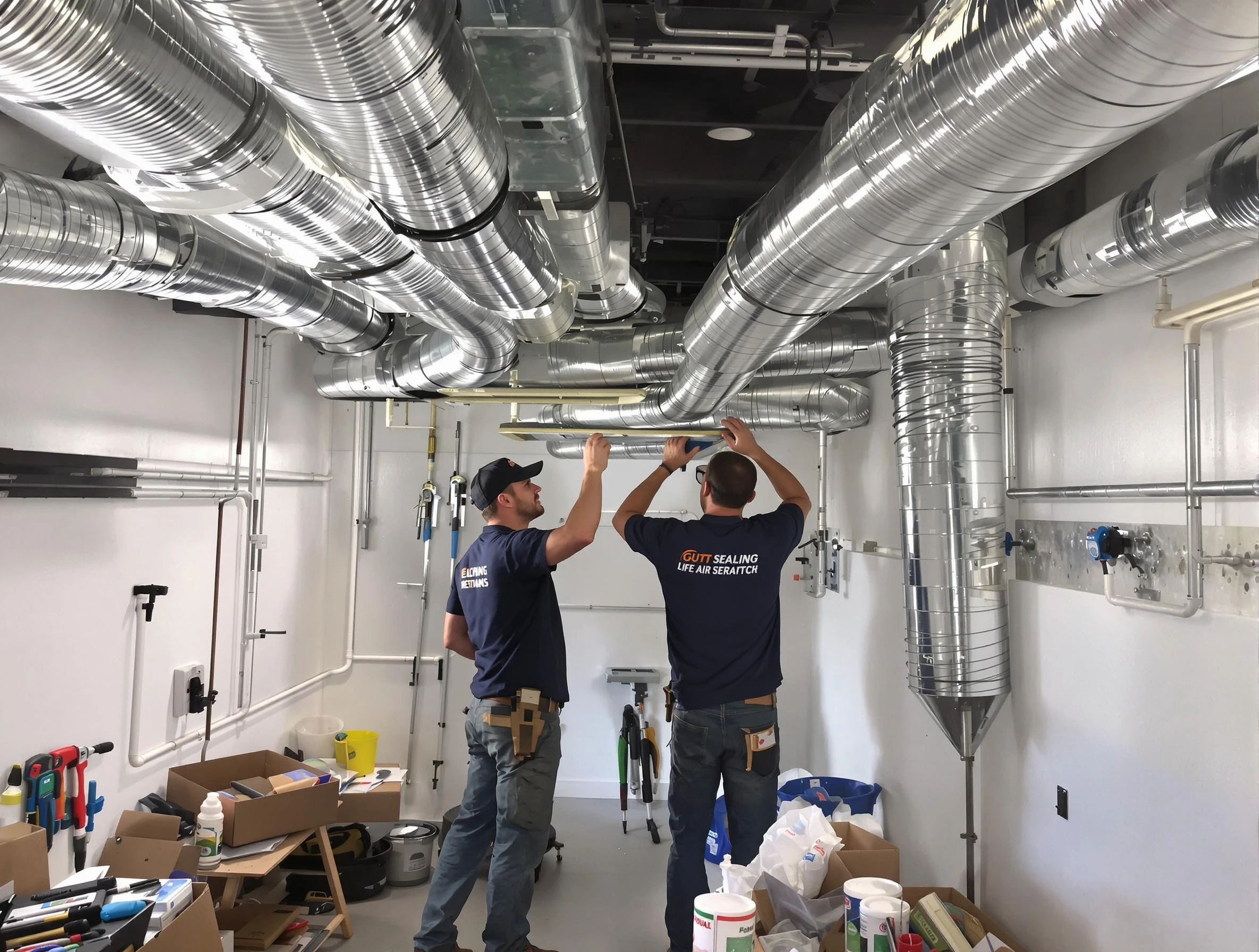 New Kensington Air Duct Cleaning technician applying professional duct sealing solutions in New Kensington