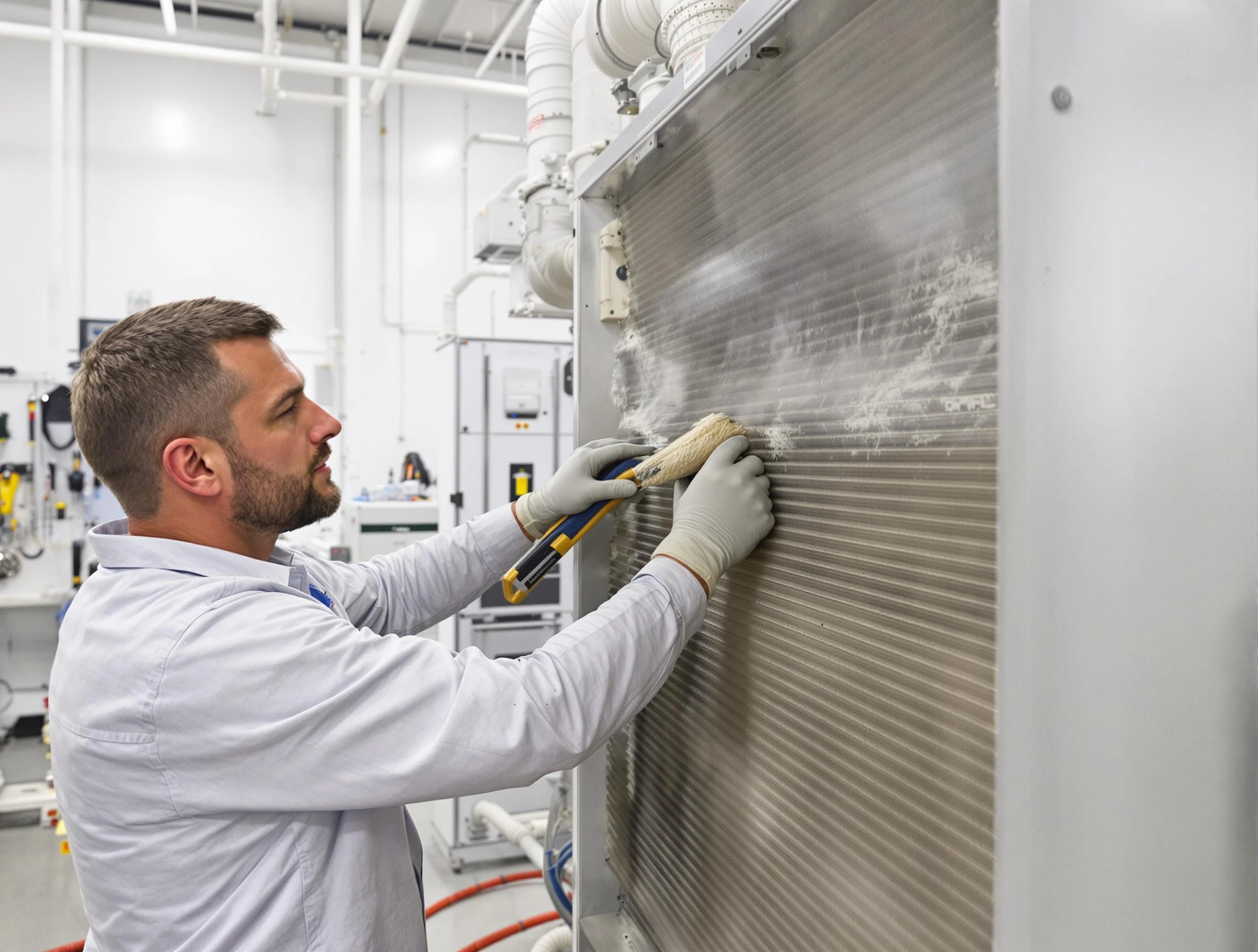 New Kensington Air Duct Cleaning technician performing precision commercial coil cleaning at a New Kensington business