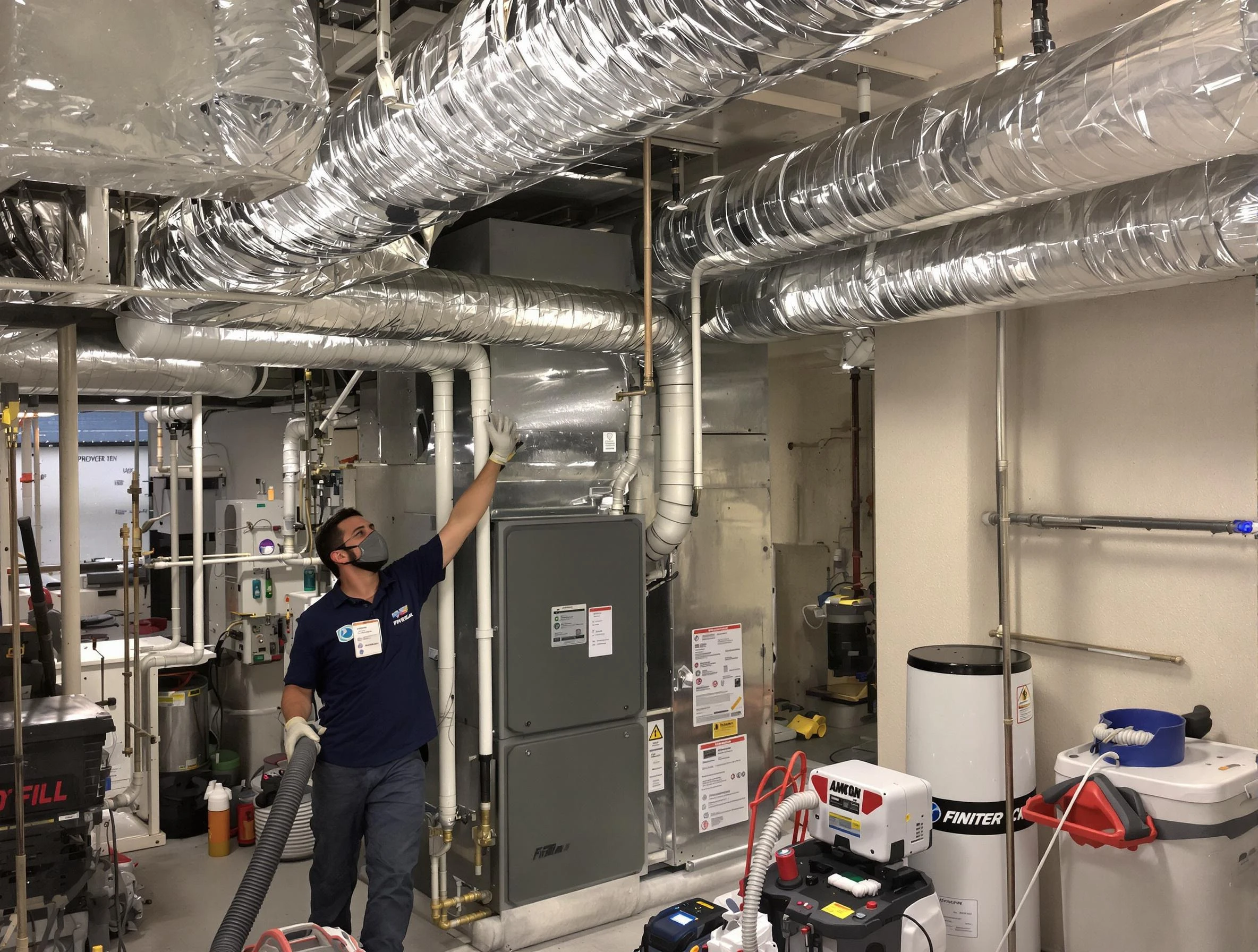 New Kensington Air Duct Cleaning specialist performing thorough furnace duct cleaning in a New Kensington residence