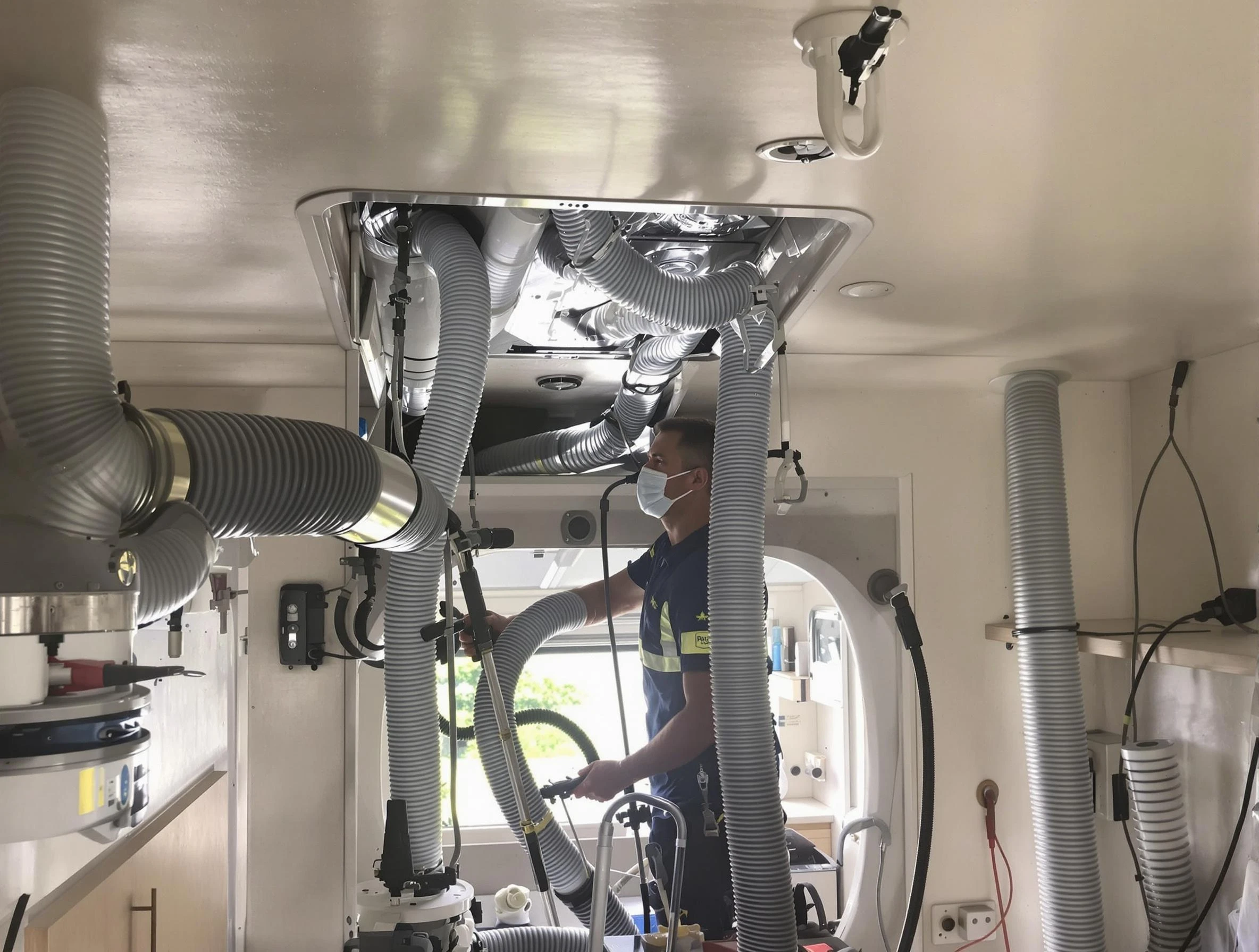 New Kensington Air Duct Cleaning specialist performing precise mobile home duct cleaning in New Kensington
